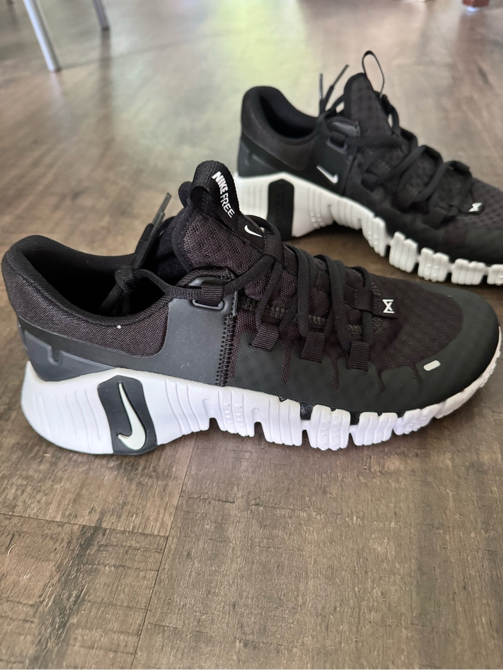Nike Black and White Free RN Flex Training Sneakers